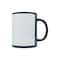 12 Pack: 15oz. Black with White Patch Sublimation Mug by Make Market®